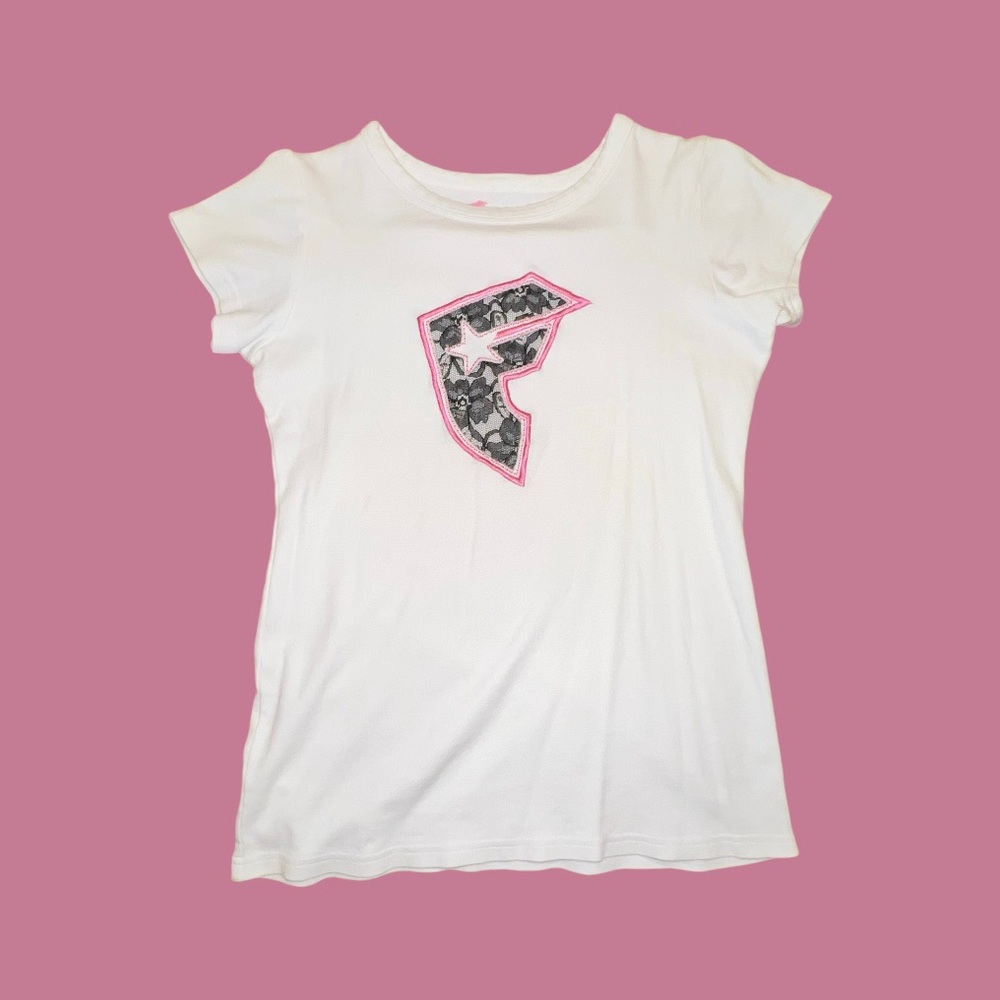 Y2K Famous Stars & Straps Lace Logo Tee